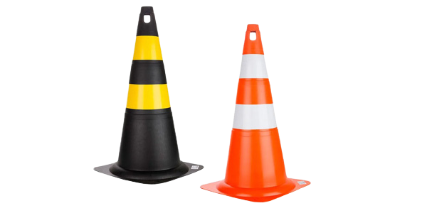 Cone de Sinalização Rígido 75 cm